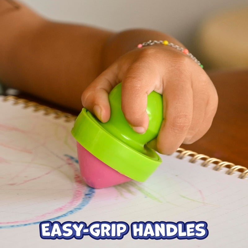 READY 2 LEARN Easy Grip Crayons | Non Toxic | Six Colors | 18m+ | Chunky, Palm-Grasp Toddler Crayons | Easy to Hold | Refills Available - Image 4
